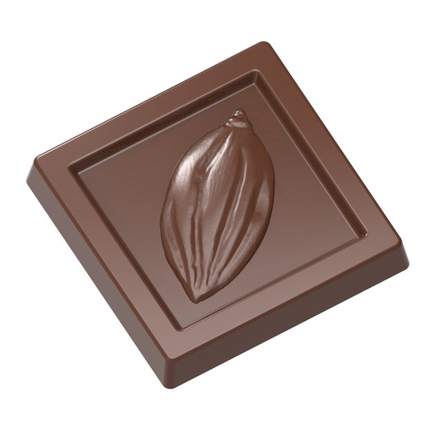 Obrázek produktu CW FORMA NA TABULKY - TABULKA ČTVEREC KAKAOVÝ BOB 3,1x3,1cm v.0,5cm 5g 21ks
