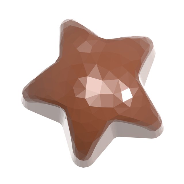 Obrázek produktu CW FORMA NA PRALINKY - HVĚZDA FACET pr.3,5cm v.1,7cm 12g 21ks