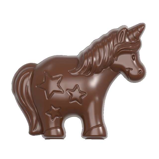 Obrázek produktu CW FORMA NA PRALINKY - JEDNOROŽEC VELKÝ 8x6,9cm v.1,6 cm 34g 4ks