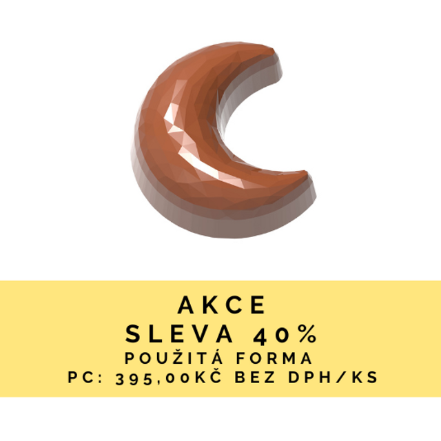 Obrázek produktu POUŽITÉ - CW FORMA NA PRALINKY - MĚSÍC FACET 3,5x3,1cm v.1,6cm 11g 21ks - SLEVA 40%