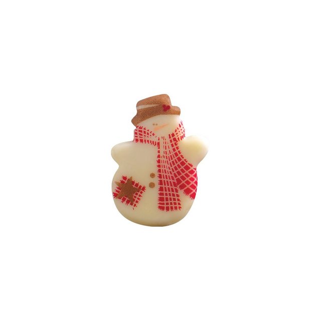 Obrázek produktu PCB DEKOR SNĚHULÁK S ČERVENOU ŠÁLOU 3,5x2,6cm 165ks