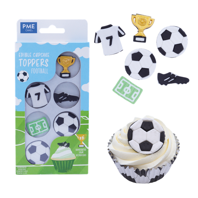Obrázek produktu PME Dekorace cukrové FOTBAL 6ks, 7,5g