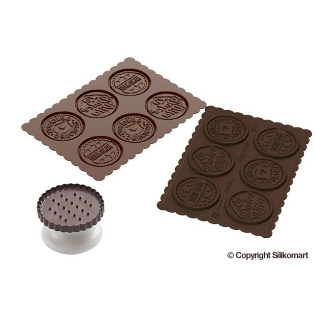 Obrázek produktu SIL FORMA SILIKON na SUŠENKY COOKIES - DOLCE VITA (forma a vykrajovátko)