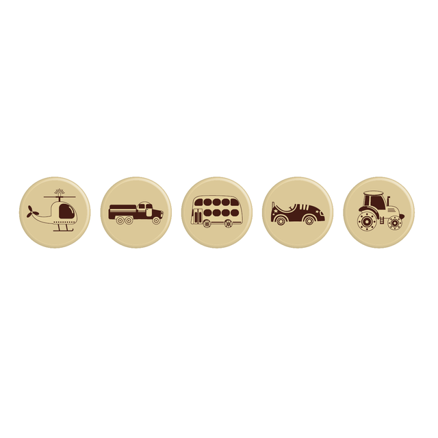 Obrázek produktu PCB ČOKOLÁDOVÝ DEKOR DĚTSKÝ MOTIV AUTÍČKA  pr.3cm 440ks