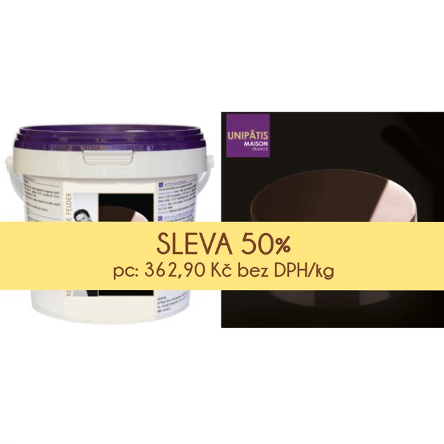 Obrázek produktu UNI GLAZÉ HOŘKÁ ČOKOLÁDA 1kg AKCE SE SLEVOU 50% - min. trv. 2023/10/17