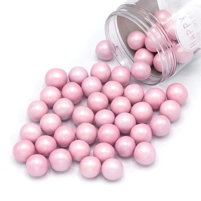 Obrázek produktu HS Dekorace čokoládové CRUNCH CHOCO PINK M (kuličky růžové) 440g - již se nevyrábí