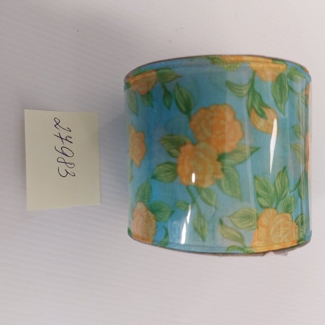 Obrázek produktu SC Stuha 6,3cm 25m růže žluté na modrém podkladě 10x1ks
