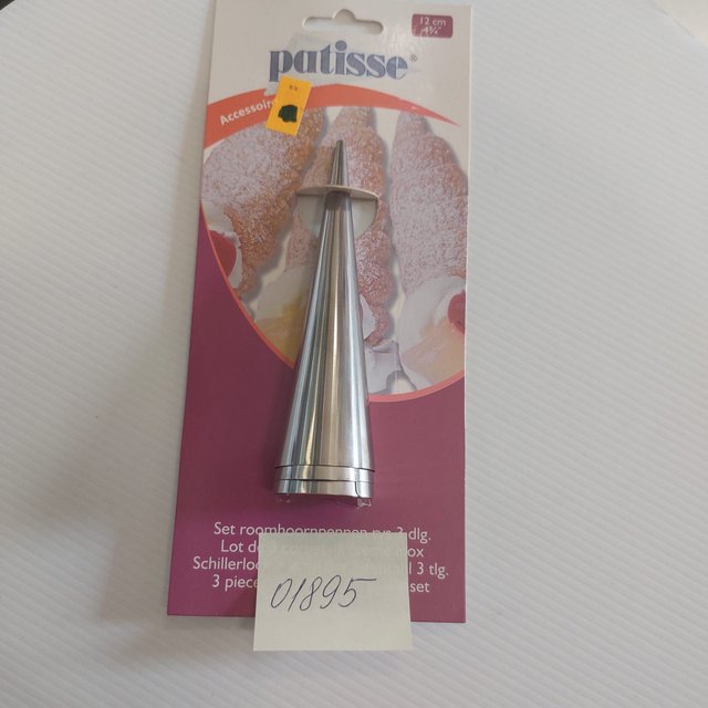 Obrázek produktu PATISSE Trubička nerez na creamhorn 12cm 3ks sada