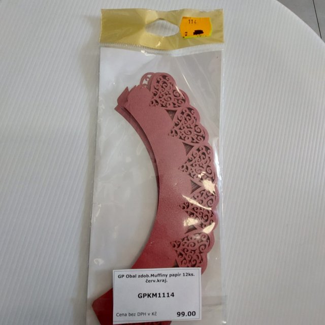 Obrázek produktu GP Obal zdob.Muffiny papír 12ks. červ.kraj.