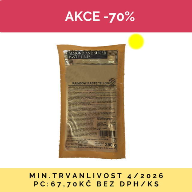 Obrázek produktu IRCA RAINBOW PASTE ŽLUTÁ  24x250g AKCE 70% dmt 4/25