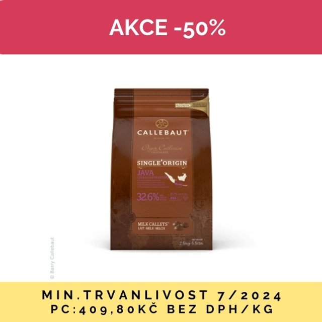Obrázek produktu C ČOKOLÁDA JAVA MLÉČNÁ 32,6% 4x2,5 kg