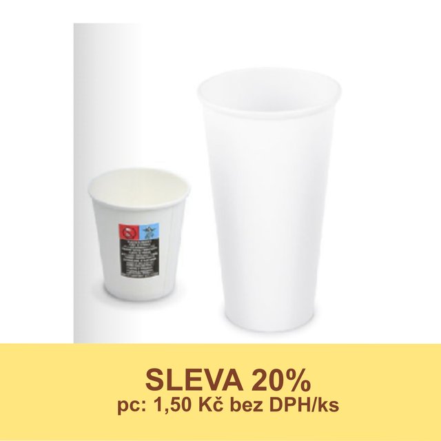 Obrázek produktu W Kelímek 10oz (330ml) 20x50ks BÍLÝ - DOPRODEJ SLEVA 20%