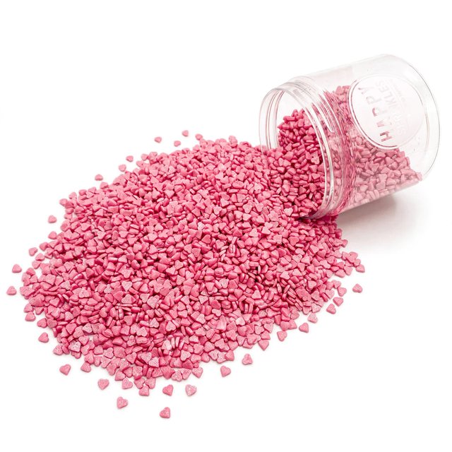Obrázek produktu HS Dekorace cukrové HEARTS MINI PINK - růžová srdíčka 500g