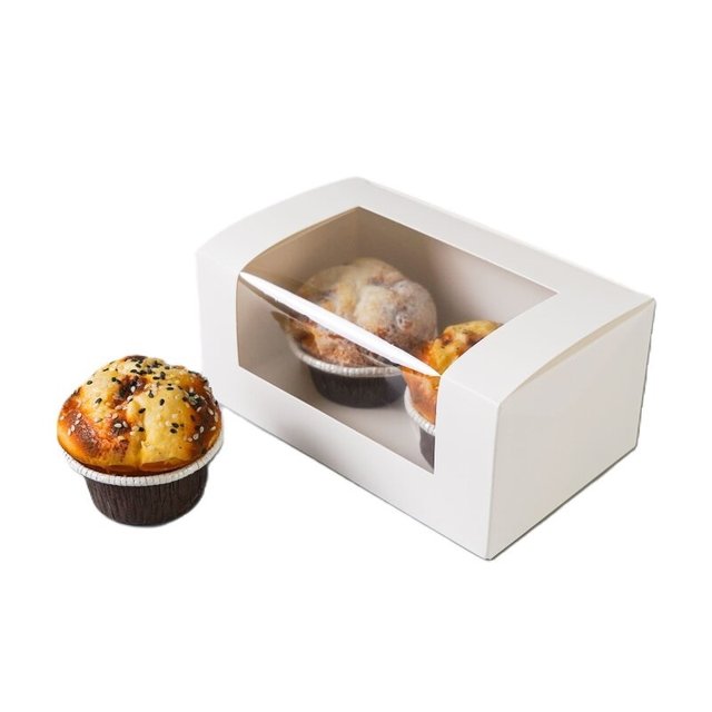 Obrázek produktu SA KRABIČKA bílá - na 2ks cupcakes/muffinů 2díly 18 x 11 x 8 cm (25ks v balení)