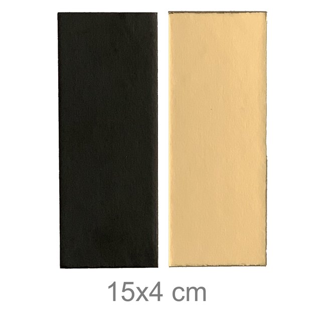 Obrázek produktu LEPENKOVÁ PODLOŽKA ZLATO/ČERNÁ nebo BÍLO/ČERNÁ 15x4 cm 100ks