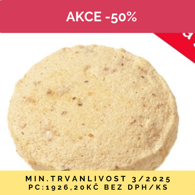 Obrázek produktu LÍSKOOŘÍŠKOVÁ MERINGUE (laskonka) 6cm 504ks SE SLEVOU 50% MIN. TRV. 1/2024