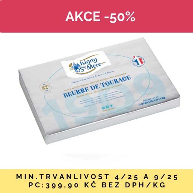 Obrázek produktu ISIGNY MÁSLO TOURAGE min.82% 10x1kg AKCE SLEVA 50% 4/25 a 9/25