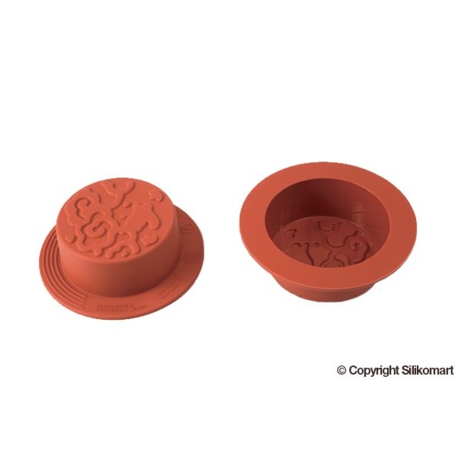 Obrázek produktu SIL FORMA SILIKON terakota - MOONCAKE NATURE Ø68mm v.32mm 105ml 12ks