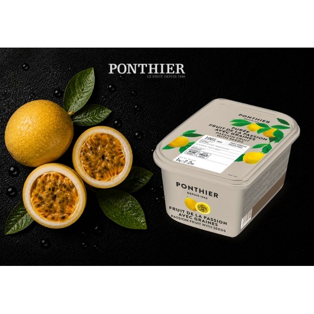 Obrázek produktu PONTHIER MRAŽENÉ PYRÉ MARACUJA Flavicarpa se semínky 100% 1 kg