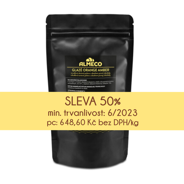 Obrázek produktu ALMECO GLAZÉ ORANGE AMBER (bronzová) 1kg (15x1kg) SE SLEVOU 50% Min. Trvanlivost 6/2023