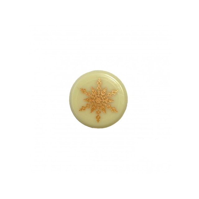 Obrázek produktu PCB DEKOR KOLEČKO Z BÍLÉ ČOKOLÁDY S VLOČKOU pr.2,5cm 540ks