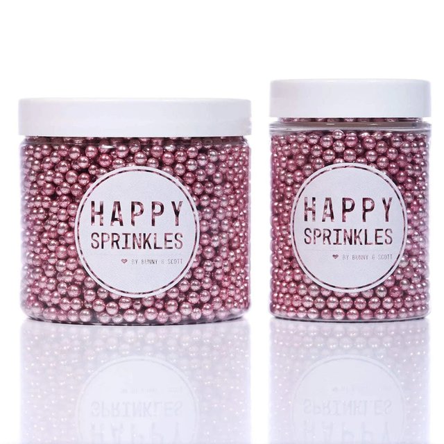 Obrázek produktu HS Dekorace cukrové PINK METALLIC PEARLS (PINK CHOCO S) 80g - doprodej