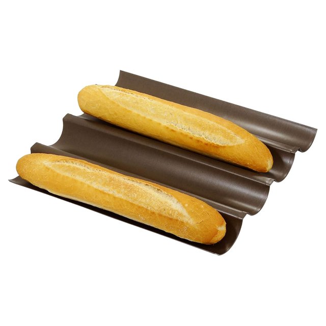 Obrázek produktu M PLECH NA PEČENÍ 4 BAGET 38x32cm hladký hnědý GOBEL