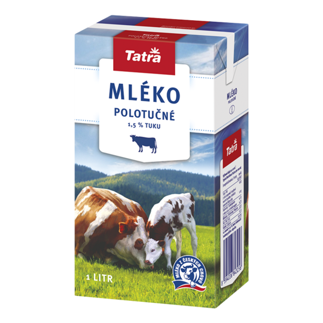 Obrázek produktu TATRA mléko polotučné 1,5%  12x1l