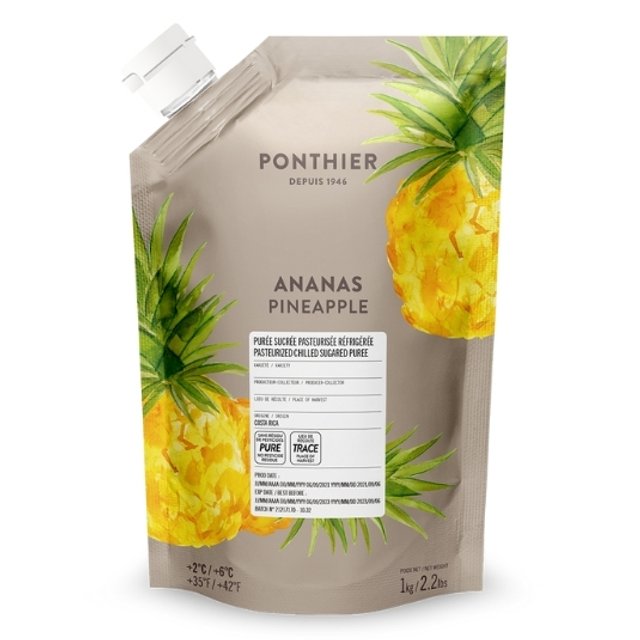 Obrázek produktu PONTHIER PYRÉ ANANAS (Pineapple) chlazené 1 kg