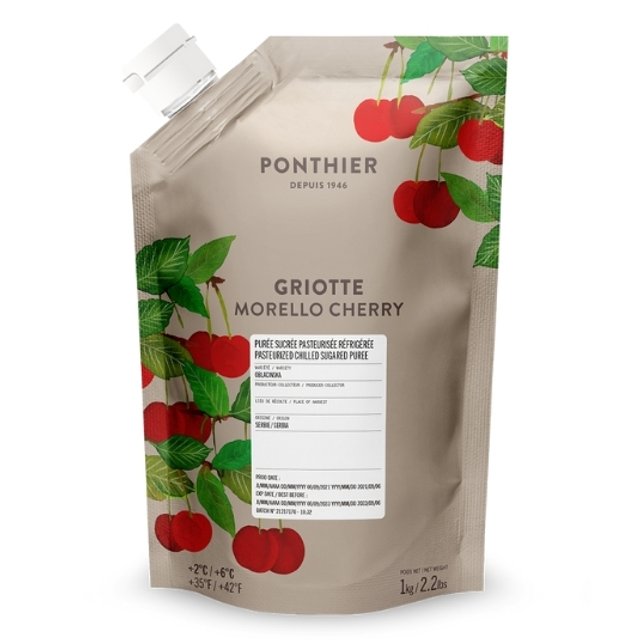 Obrázek produktu PONTHIER PYRÉ VIŠEŇ MORELLO (Morello cherry) chlazené 6x1kg