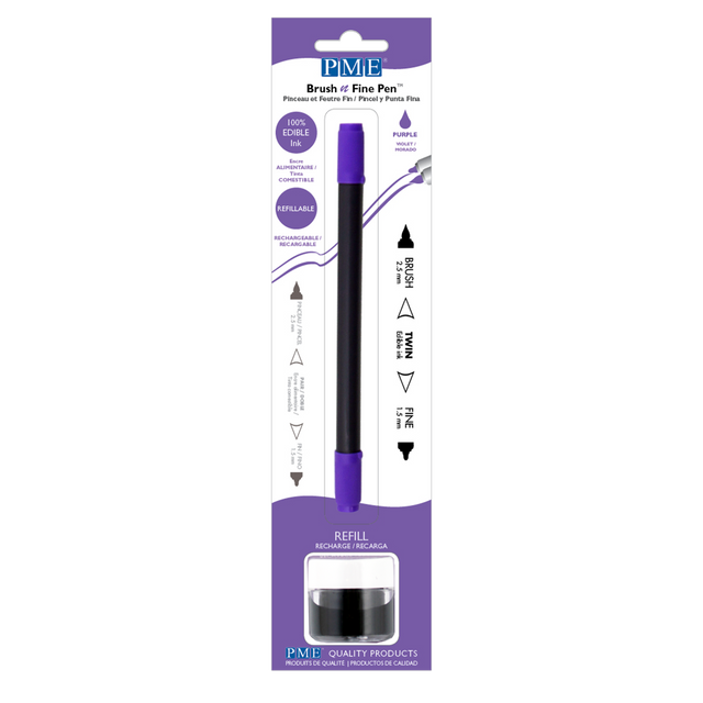 Obrázek produktu PME Fix se štětečkem FIALOVÝ (purple) oboustranný ZNOVU PLNITELNÝ