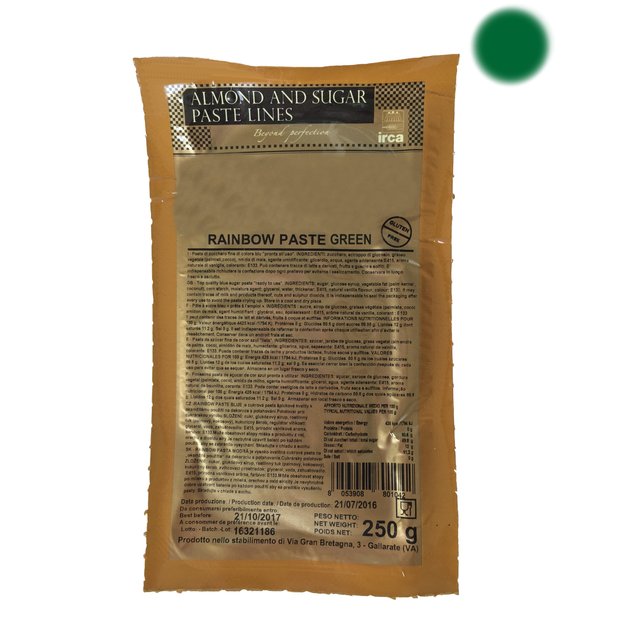 Obrázek produktu IRCA RAINBOW PASTE ZELENÁ modelovací a potahovací hmota 24x250g