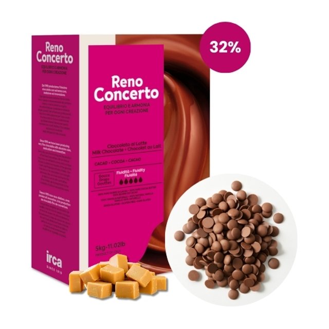 Obrázek produktu IRCA RENO CONCERTO LACTEE CARAMEL ČOKOLÁDA MLÉČNÝ KARAMEL 32% 5kg