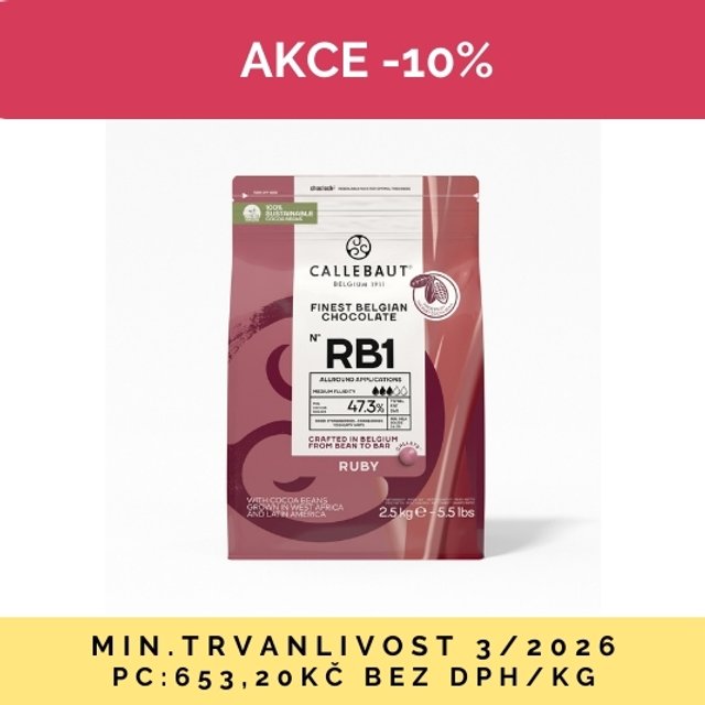 Obrázek produktu C ČOKOLÁDA RUBY 47,3% 4x2,5 kg SE SLEVOU 10% 3/26
