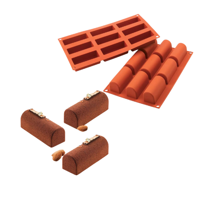 Obrázek produktu SIL FORMA SILIKON terakota - BUCHE 84x32mm v.35mm 83ml 9ks