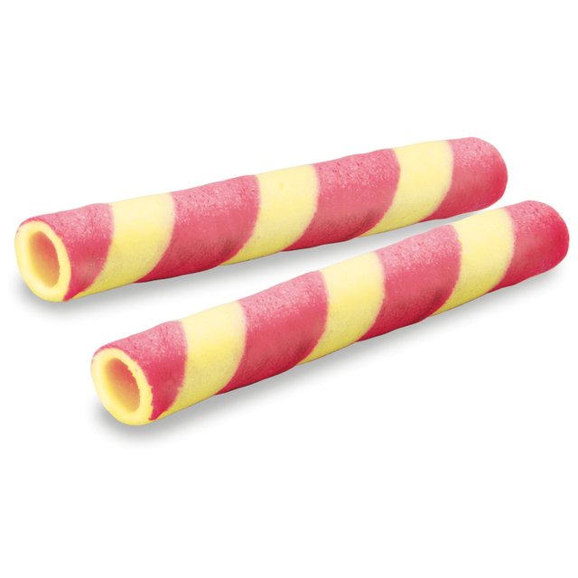 Obrázek produktu BUSSY COLORETTE GIALLE/ROSSE - vaflová trubička, žluté a růžové proužky pr.1,2cm, d.8cm 220ks