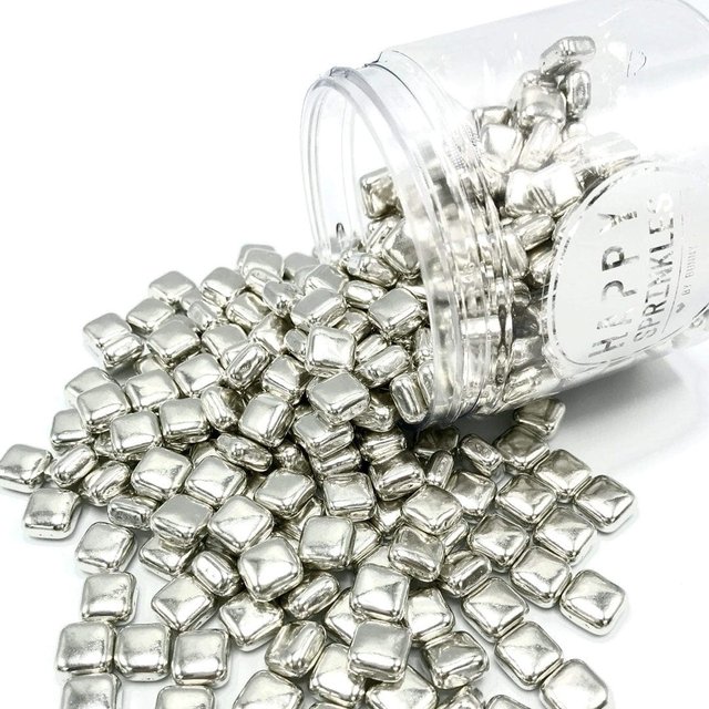 Obrázek produktu HS Dekorace cukrové SILVER SQUARES 100g