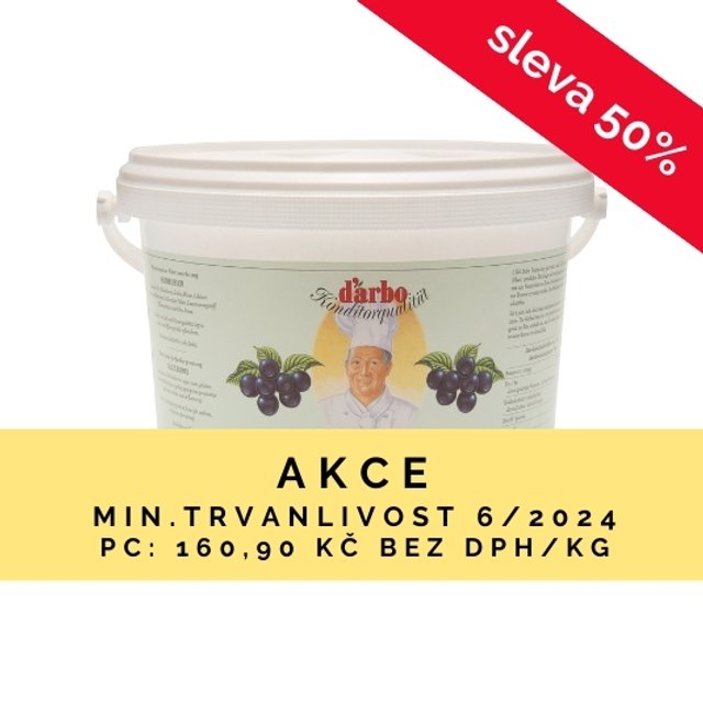Obrázek produktu D´ARBO OVOCNÝ KRÉM BORŮVKA 4,5 kg SE SLEVOU 50% MIN. TRVANLIVOST 6/2024