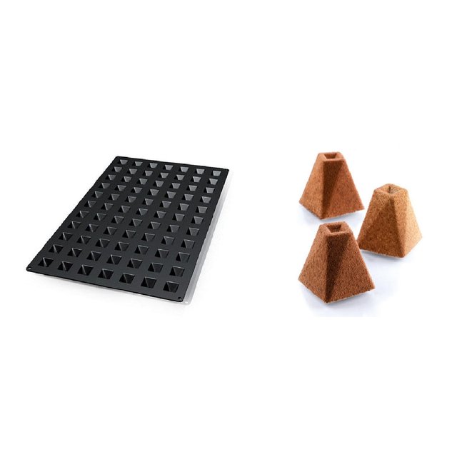 Obrázek produktu SIL FORMA SILIKON černá - MINI PYRAMIDY 28x28mm v.25mm 11ml 77ks