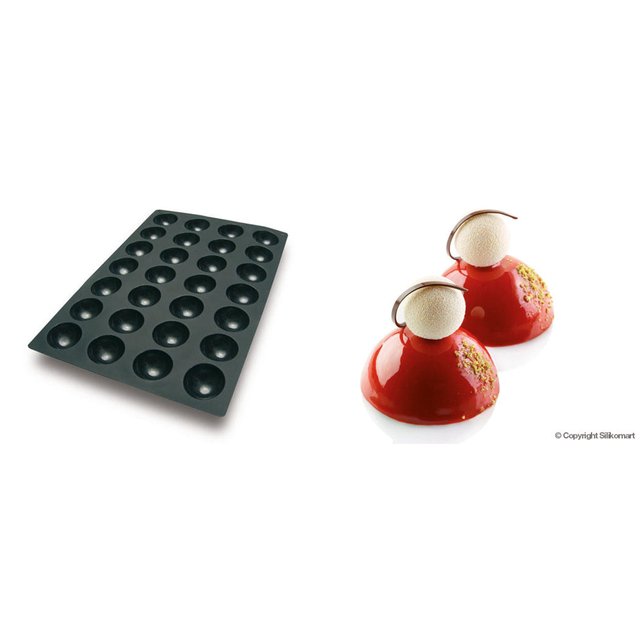 Obrázek produktu SIL FORMA SILIKON černá - POLOKOULE Ø70mm v.35mm 90ml