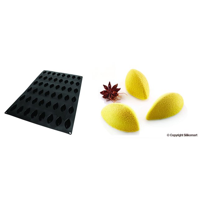 Obrázek produktu SIL FORMA SILIKON černá - QUENELLE 63x31mm v.28mm 24ml 48ks