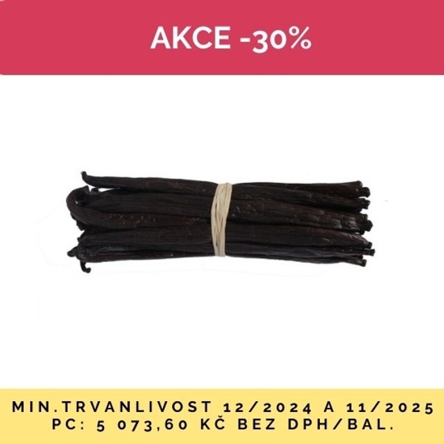 Obrázek produktu VANILKOVÉ LUSKY TAHITENSIS 16-20cm 250g SE SLEVOU 30% 12/2024