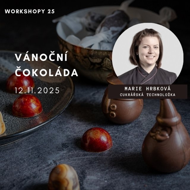 Obrázek produktu Workshop Vánoční čokoláda s Maruškou Pavlíkovou 12.11.2025