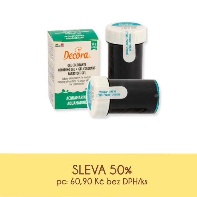 Obrázek produktu DECO Barva gelová tyrkysová (aquamarine) 28g - SE SLEVOU 50% min. trvanlivost 2/2023