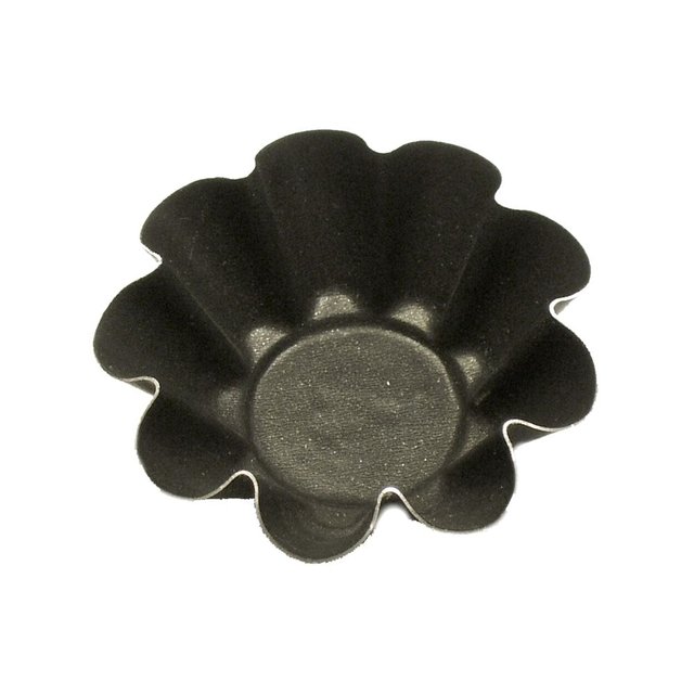 Obrázek produktu TG FORMA hliníková kulatá s vlnitým okrajem pr.6,5cm,v.2 cm černá