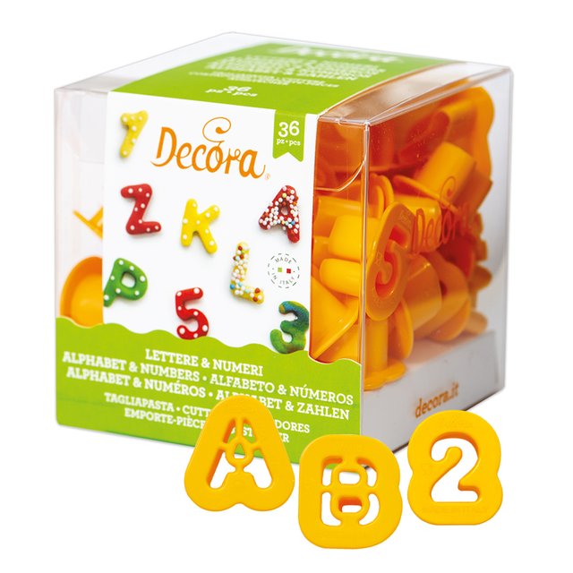 Obrázek produktu DECO VYKRAJOVÁTKA - PÍSMENA A ČÍSLICE 36ks