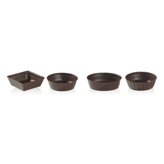 Obrázek produktu DOBLA KORPUS MISKY HOŘKÁ ČOKOLÁDA MIX 50x15mm 168ks