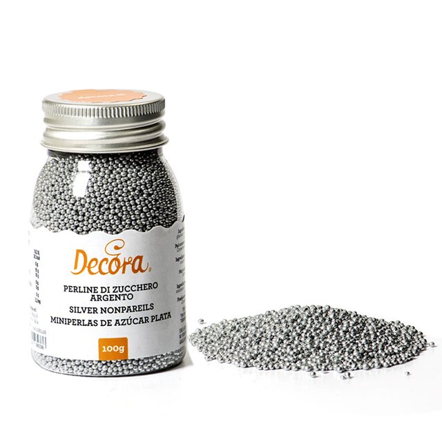 Obrázek produktu DECO CUKROVÉ ZDOBENÍ KULIČKY MINI STŘÍBRNÉ 100g