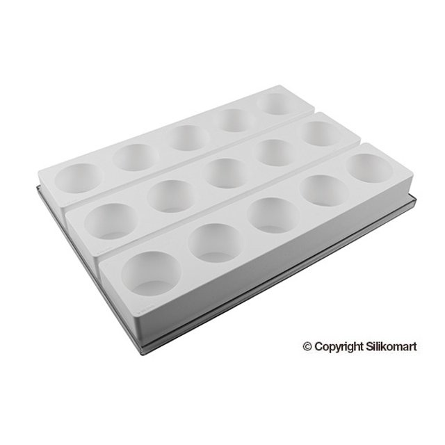 Obrázek produktu SIL FORMA SILIKON MULTIFLEX bílá - KOLEČKO 60/3 Ø60mm v.45mm 125ml 15ks