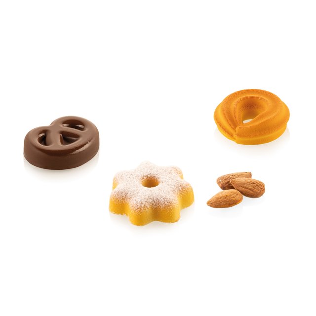 Obrázek produktu SIL FORMA SILIKON bílá - DANISH COOKIES XS 15 pr.4,7cm v.1,5cm 15ml